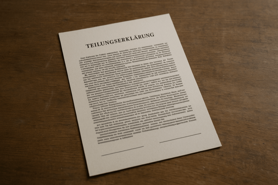 Teilungserklaerung